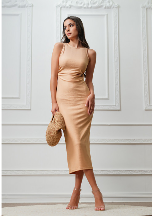 IRIS BEIGE TIGHT DRESS